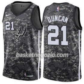 Canotte Uomo San Antonio Spurs Tim Duncan 21 Nike City Edition Nero Swingman